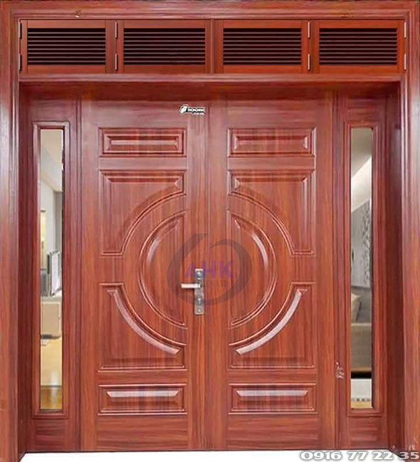 Khóa cửa vân tay và cách làm đẹp thêm cho cửa thép vân gỗ